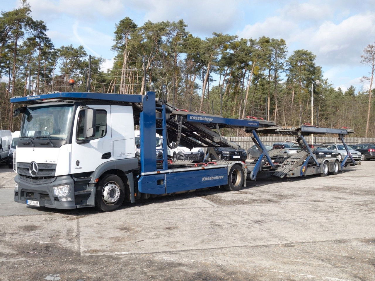 Mercedes-Benz Actros 1843 mit Kässbohrer Supertrans/Supertrans - Kamion za prevoz automobila: slika 1 Mercedes-Benz Actros 1843 mit Kässbohrer Supertrans/Supertrans - Kamion za prevoz automobila: slika 1