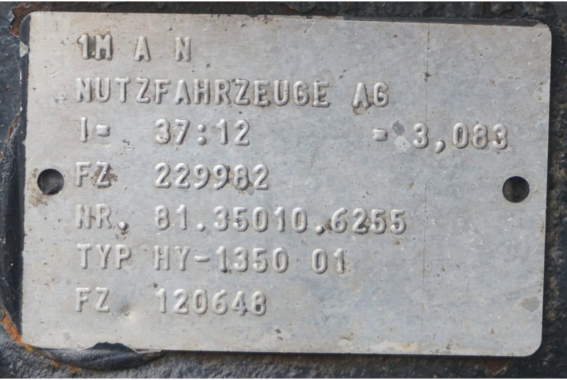MAN HY-1350-01 37/12 - Zadnja osovina za Kamion: slika 4 MAN HY-1350-01 37/12 - Zadnja osovina za Kamion: slika 4
