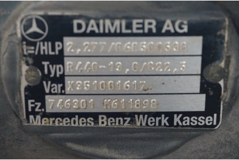 Mercedes-Benz R440-13A/C22.5 41/18 I=2.278 - Zadnja osovina za Kamion: slika 4 Mercedes-Benz R440-13A/C22.5 41/18 I=2.278 - Zadnja osovina za Kamion: slika 4