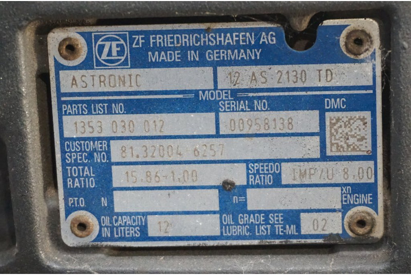 ZF 12AS2130DD 81.32004-6257 - Menjač za Kamion: slika 5 ZF 12AS2130DD 81.32004-6257 - Menjač za Kamion: slika 5
