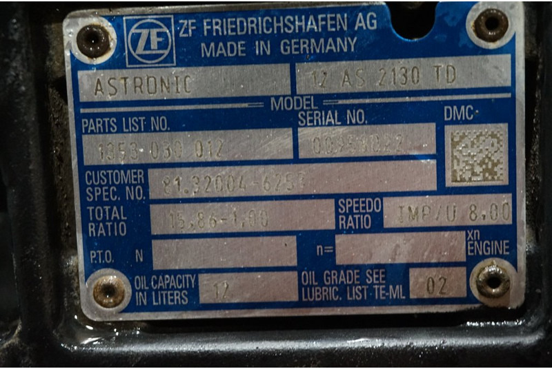 ZF 12AS2130DD TGS 81.32004-6257 - Menjač za Kamion: slika 5 ZF 12AS2130DD TGS 81.32004-6257 - Menjač za Kamion: slika 5