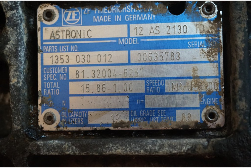 ZF 12AS2130DD TGS 81.32004-6257 - Menjač za Kamion: slika 5 ZF 12AS2130DD TGS 81.32004-6257 - Menjač za Kamion: slika 5