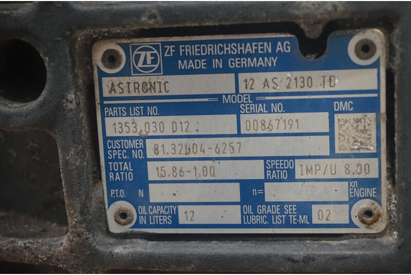 ZF 12AS2130DD TGS 81.32004-6257 - Menjač za Kamion: slika 5 ZF 12AS2130DD TGS 81.32004-6257 - Menjač za Kamion: slika 5