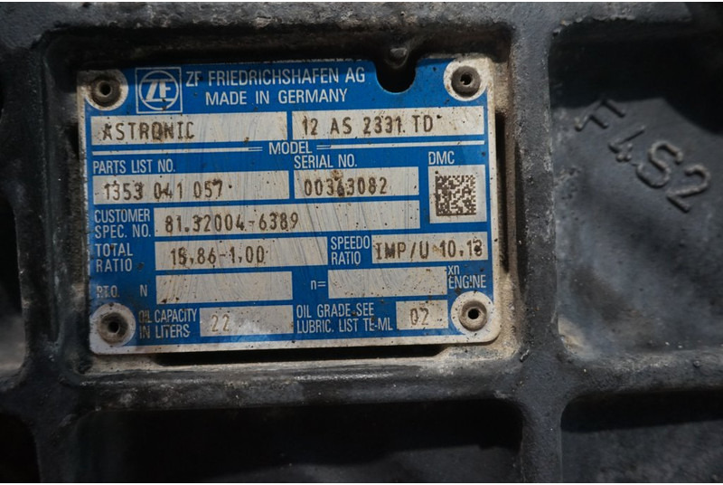 ZF 12AS2131DD+INT3 81.32004-6389 - Menjač za Kamion: slika 5 ZF 12AS2131DD+INT3 81.32004-6389 - Menjač za Kamion: slika 5