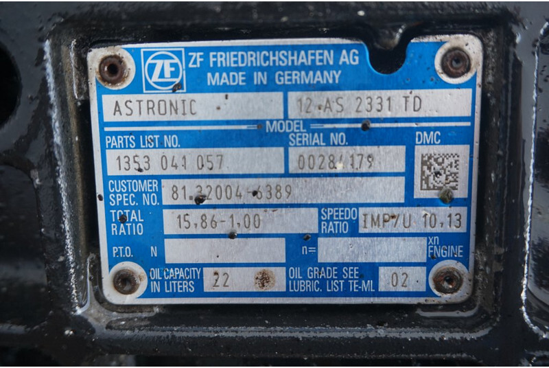 ZF 12AS2131DD + INT3 - Menjač za Kamion: slika 5 ZF 12AS2131DD + INT3 - Menjač za Kamion: slika 5