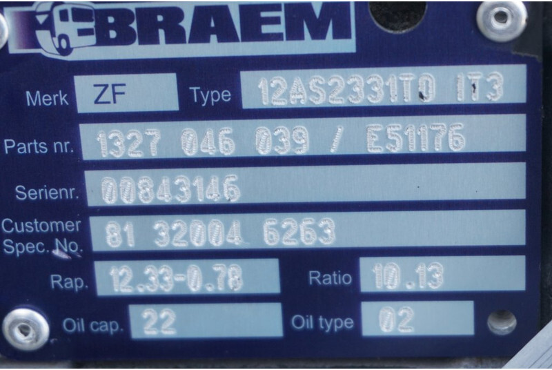 ZF 12AS2331OD+IT3 - Menjač za Kamion: slika 5 ZF 12AS2331OD+IT3 - Menjač za Kamion: slika 5