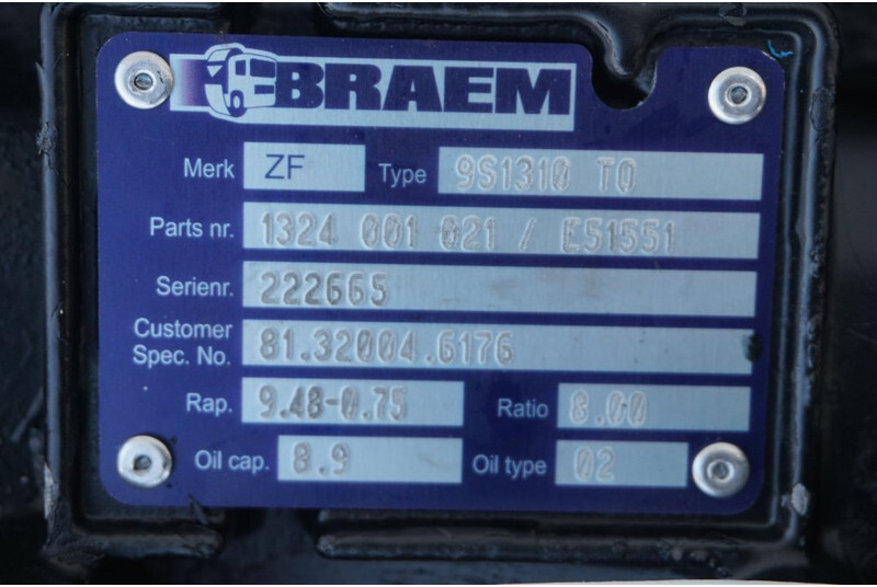 ZF 9S131OD TG-L - Menjač za Kamion: slika 5 ZF 9S131OD TG-L - Menjač za Kamion: slika 5