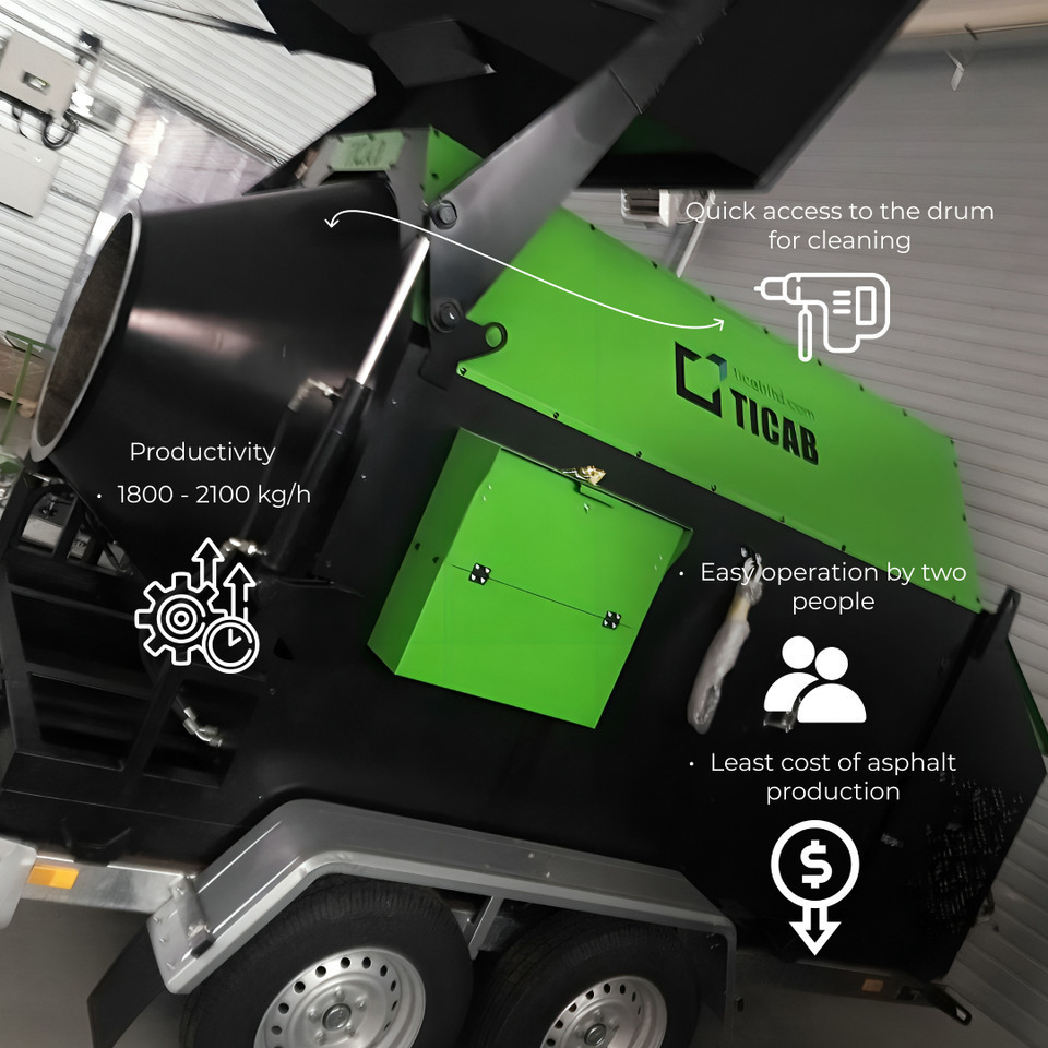 TICAB New Mini-asphalt plant, Asphalt Recycler, Manufacturer, 2.0 t per hour - Fabrika asfalta: slika 4 TICAB New Mini-asphalt plant, Asphalt Recycler, Manufacturer, 2.0 t per hour - Fabrika asfalta: slika 4