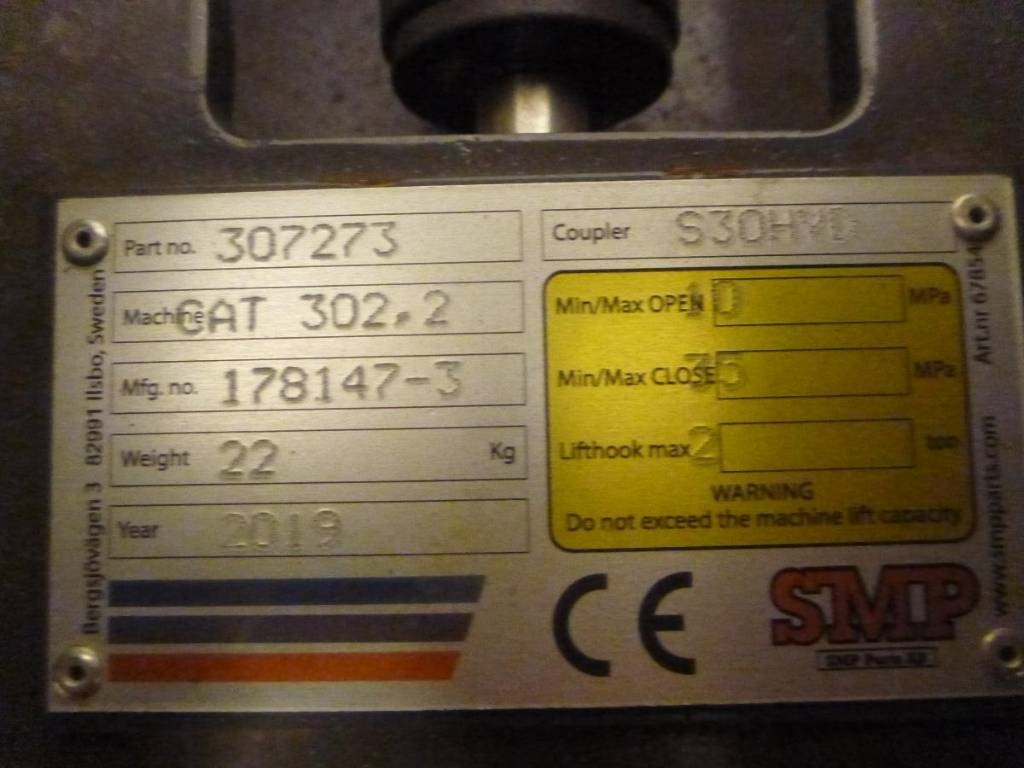 SMP S30 HYD Redskapsfäste Nydel - Hidraulika za Građevinska mašina: slika 3 SMP S30 HYD Redskapsfäste Nydel - Hidraulika za Građevinska mašina: slika 3