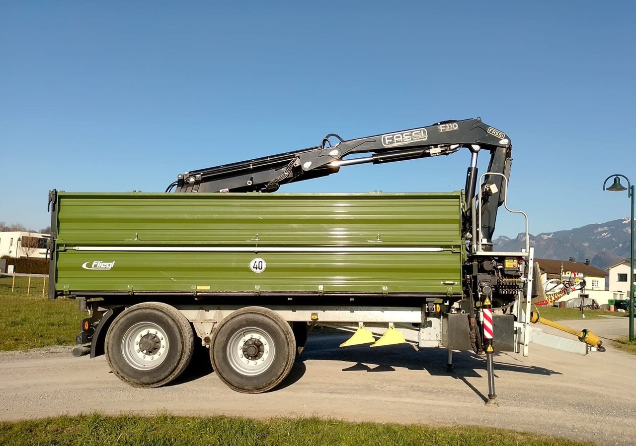 Fliegl TDK160, Agraranhänger, Fassi F110, EU Papiere - Prikolica istovarivača: slika 2 Fliegl TDK160, Agraranhänger, Fassi F110, EU Papiere - Prikolica istovarivača: slika 2