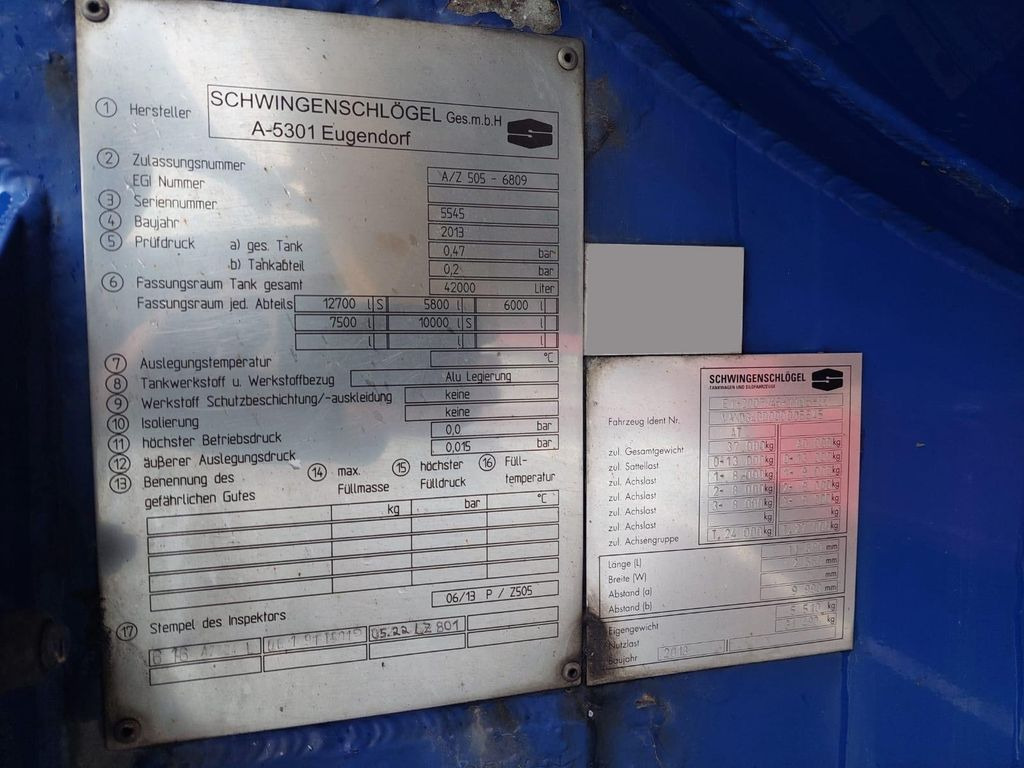 Poluprikolica cisterna Schwarzmüller Schwingenschlögel,ADR,Diesel/Benzin, 5 Kammern Schwarzmüller Schwingenschlögel,ADR,Diesel/Benzin, 5 Kammern: slika 13