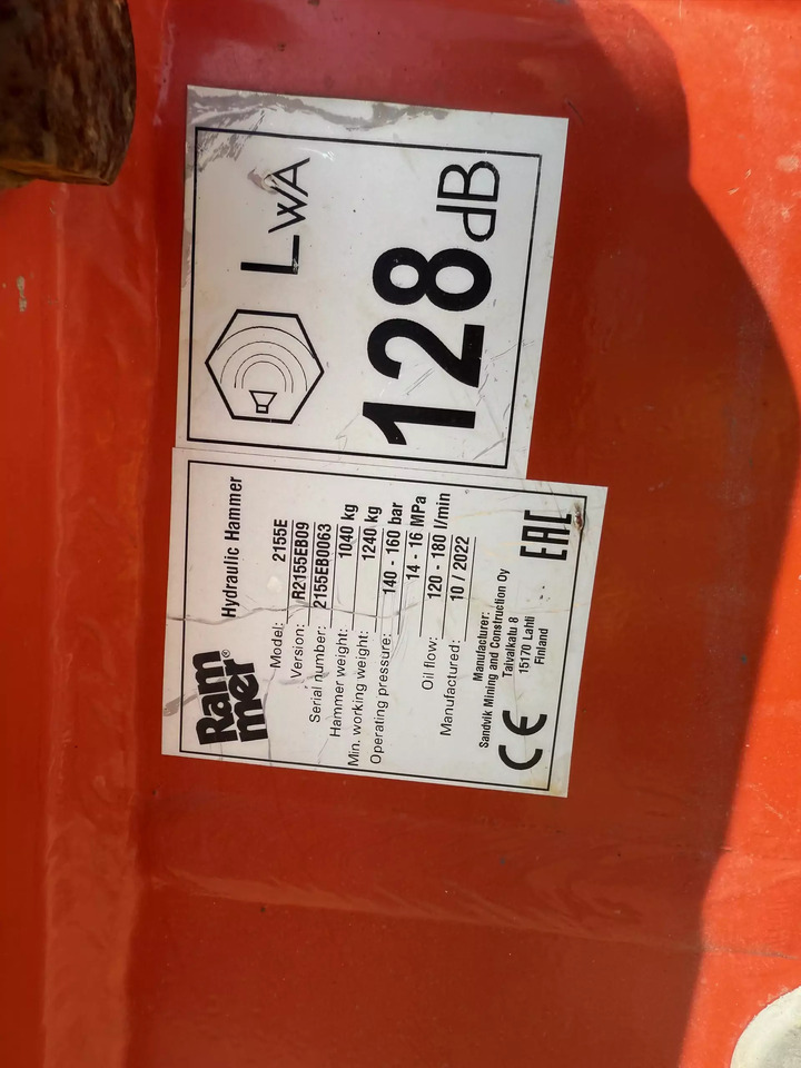 2022 Rammer 2155E - Hidraulični čekić: slika 1 2022 Rammer 2155E - Hidraulični čekić: slika 1