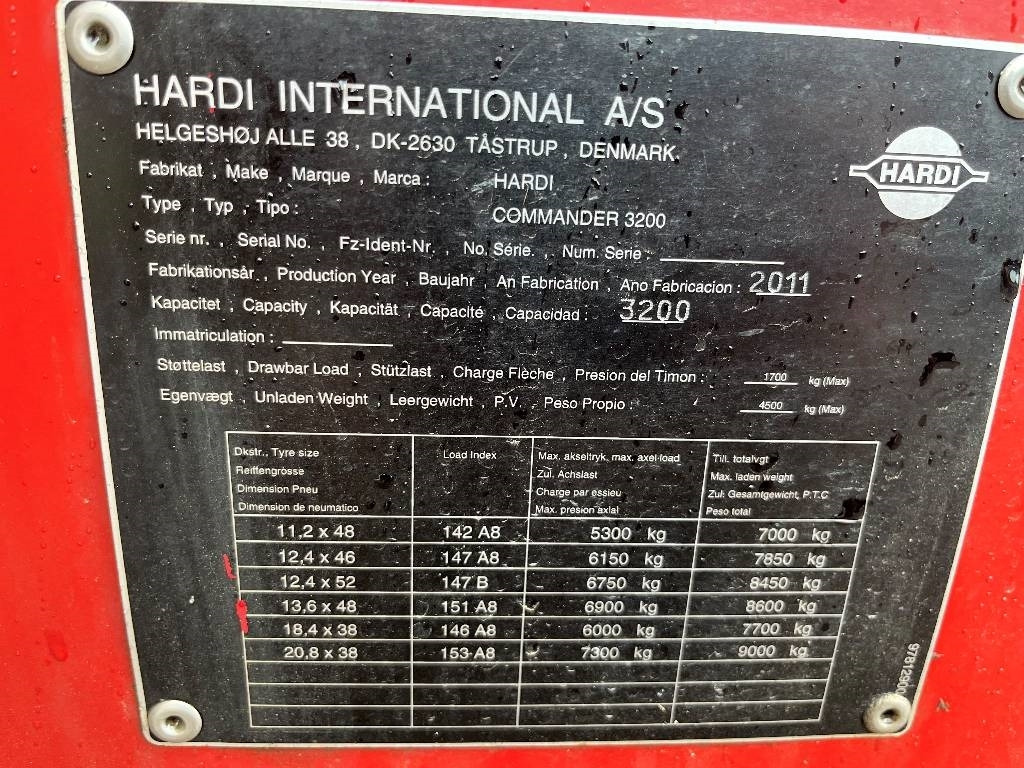 Hardi Commander 3200 Dismantled: only spare parts - Vučena prskalica: slika 3 Hardi Commander 3200 Dismantled: only spare parts - Vučena prskalica: slika 3