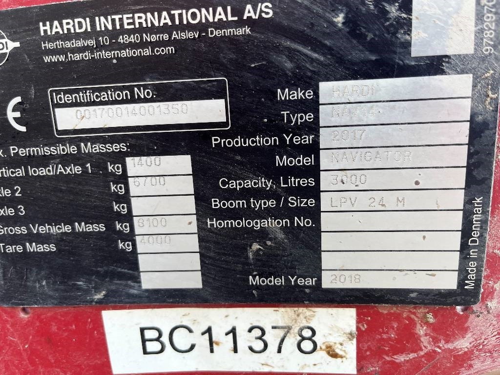 Hardi Navigator 3000 Dismantled: only spare parts - Vučena prskalica: slika 3 Hardi Navigator 3000 Dismantled: only spare parts - Vučena prskalica: slika 3