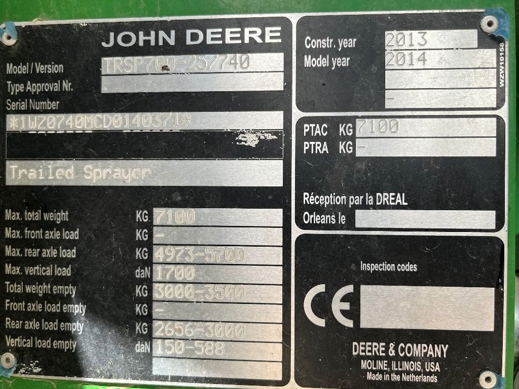John Deere M 740 i Dismantled: only spare parts - Vučena prskalica: slika 5 John Deere M 740 i Dismantled: only spare parts - Vučena prskalica: slika 5