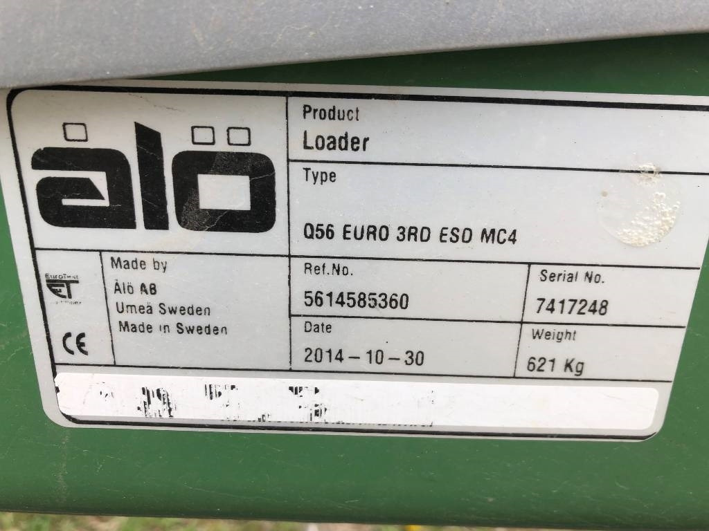 Reservdelar / Parts till Ålö / Trima Quicke Q56 - Prednji utovarivač za traktor: slika 2 Reservdelar / Parts till Ålö / Trima Quicke Q56 - Prednji utovarivač za traktor: slika 2