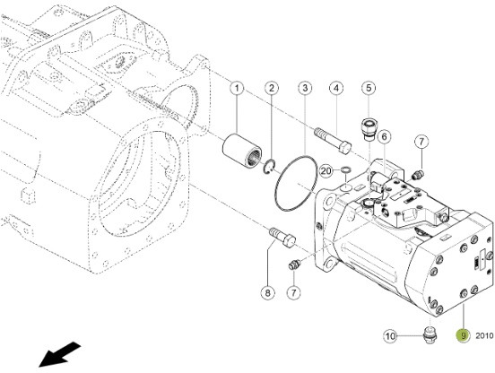 Claas Jaguar 970 - hydromotor silnik hydrauliczny 0001246720 - Hidraulični motor za Poljoprivredna mašina: slika 1 Claas Jaguar 970 - hydromotor silnik hydrauliczny 0001246720 - Hidraulični motor za Poljoprivredna mašina: slika 1