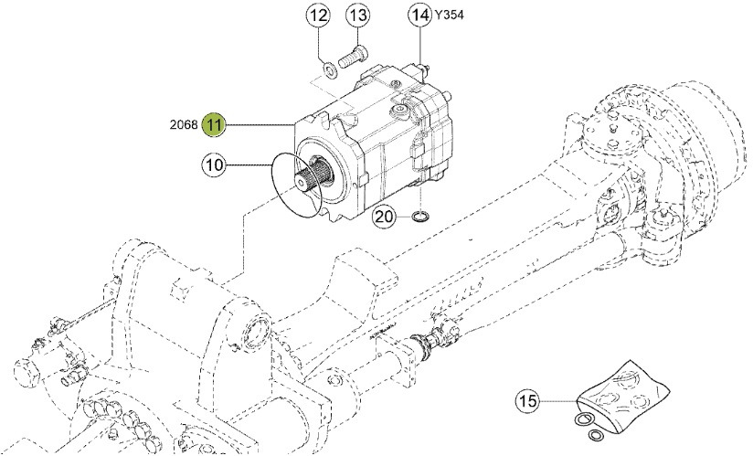 Claas Jaguar 970 - tylna oś napędowa - hydromotor 0001246971 - Zadnja osovina za Poljoprivredna mašina: slika 1 Claas Jaguar 970 - tylna oś napędowa - hydromotor 0001246971 - Zadnja osovina za Poljoprivredna mašina: slika 1