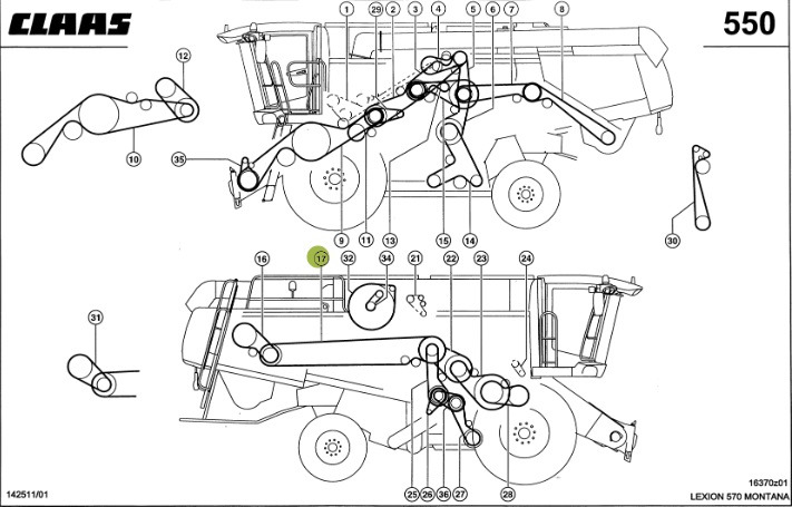 Claas Lexion - pas klinowy napędu głównego 0006449610 644961.0 NOWY - Remen za Kombinovani kombajn: slika 2 Claas Lexion - pas klinowy napędu głównego 0006449610 644961.0 NOWY - Remen za Kombinovani kombajn: slika 2