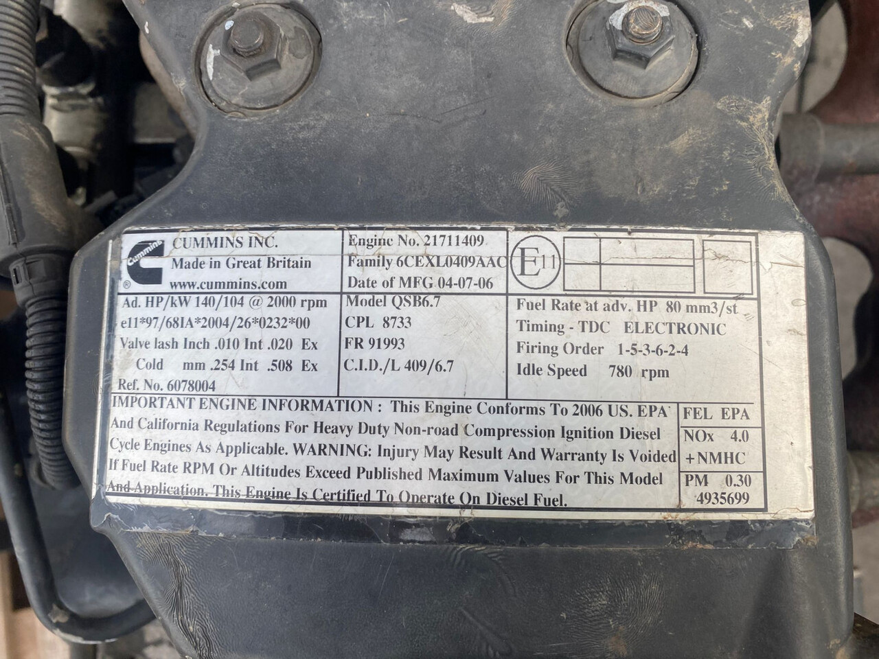 Cummins 21711409 QSB 6.7 - Motor za Poljoprivredna mašina: slika 1 Cummins 21711409 QSB 6.7 - Motor za Poljoprivredna mašina: slika 1