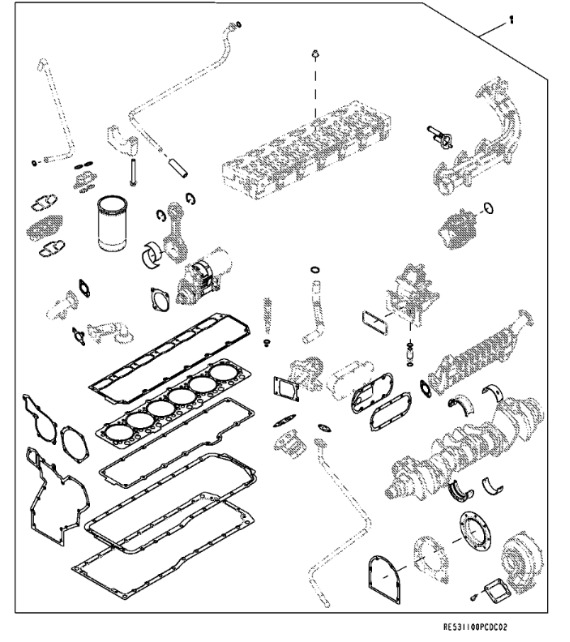 DZ10599 John Deere 8345R - Zestaw remontowy silnika - Komplet za remont motora za Poljoprivredna mašina: slika 1 DZ10599 John Deere 8345R - Zestaw remontowy silnika - Komplet za remont motora za Poljoprivredna mašina: slika 1