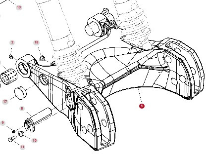 Fendt 930 933 936 939 942 GEN 7 Rama Przedniego TUZ CZĘŚCI 0046091100000 - Ram/ Šasija za Poljoprivredna mašina: slika 1 Fendt 930 933 936 939 942 GEN 7 Rama Przedniego TUZ CZĘŚCI 0046091100000 - Ram/ Šasija za Poljoprivredna mašina: slika 1