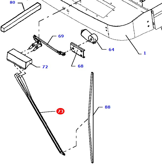 Massey Fergusson MF 30 32 - silnik wycieraczki D45080042 - Brisač za Poljoprivredna mašina: slika 1 Massey Fergusson MF 30 32 - silnik wycieraczki D45080042 - Brisač za Poljoprivredna mašina: slika 1