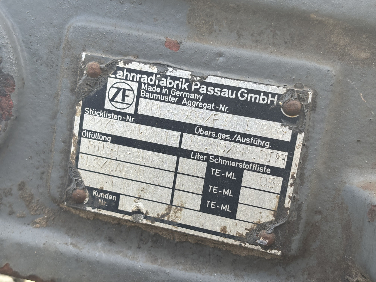 Most ZF Części APL-2000/F3 Dyferencjał Mechanizm Różnicowy Atak Półoś Przekładnia - Diferencijalna brzina za Poljoprivredna mašina: slika 5 Most ZF Części APL-2000/F3 Dyferencjał Mechanizm Różnicowy Atak Półoś Przekładnia - Diferencijalna brzina za Poljoprivredna mašina: slika 5