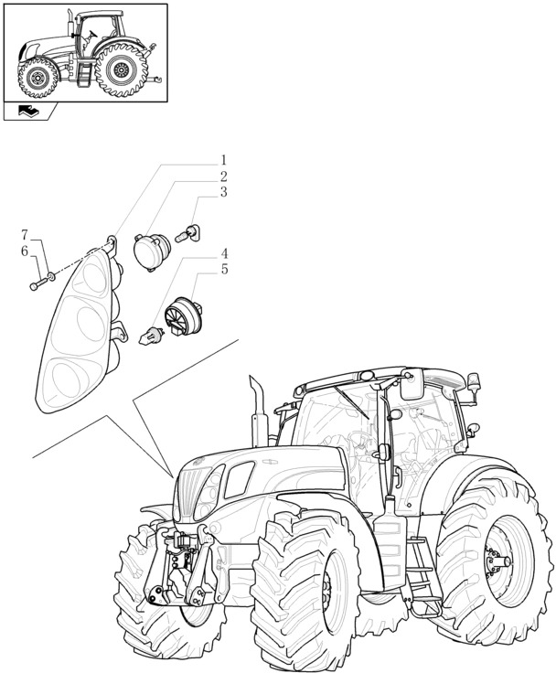 New Holland T6010 `ref`lektor przedni halogen, 12v, clear 82037493 - Prednja svetla za Traktor: slika 1 New Holland T6010 `ref`lektor przedni halogen, 12v, clear 82037493 - Prednja svetla za Traktor: slika 1