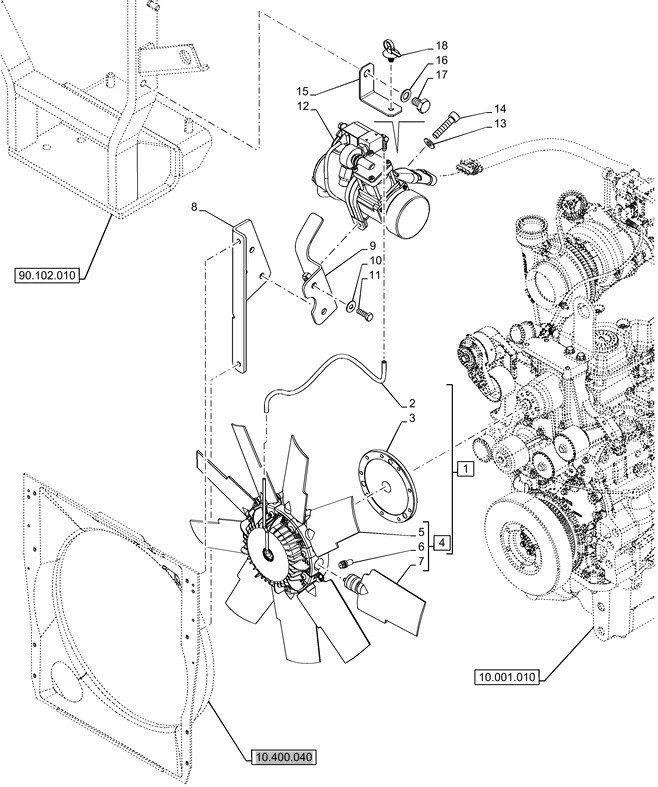 New Holland T6070 Wentylator 9 blades, 620mm od, cw rotation 47569433 - Ventilator za Traktor: slika 1 New Holland T6070 Wentylator 9 blades, 620mm od, cw rotation 47569433 - Ventilator za Traktor: slika 1