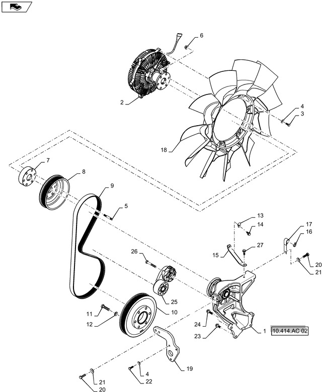 New Holland T6090 Napinacz pasa 84523942 - Zatezač remena za Poljoprivredna mašina: slika 1 New Holland T6090 Napinacz pasa 84523942 - Zatezač remena za Poljoprivredna mašina: slika 1