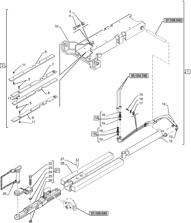 New Holland T6090 T6070 Prowadnica ślizgowa 670mm l x 40mm w x 8mm thk 82036279 - Ram/ Šasija za Traktor: slika 1 New Holland T6090 T6070 Prowadnica ślizgowa 670mm l x 40mm w x 8mm thk 82036279 - Ram/ Šasija za Traktor: slika 1