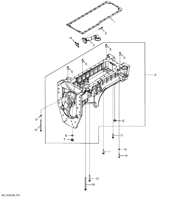 RE528732 John Deere 8345R - Wlot pompy oleju - Pumpa za ulje za Traktor: slika 1 RE528732 John Deere 8345R - Wlot pompy oleju - Pumpa za ulje za Traktor: slika 1