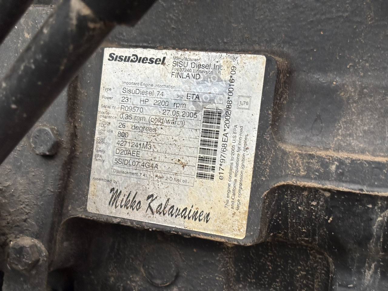 Sisu Diesel 74 234 ETA 181 5SIDL07.4G4A Silnik Słupek Blok Kolektor Koło Zamachowe Pokrywa CZĘŚCI - Zamajac za Poljoprivredna mašina: slika 3 Sisu Diesel 74 234 ETA 181 5SIDL07.4G4A Silnik Słupek Blok Kolektor Koło Zamachowe Pokrywa CZĘŚCI - Zamajac za Poljoprivredna mašina: slika 3