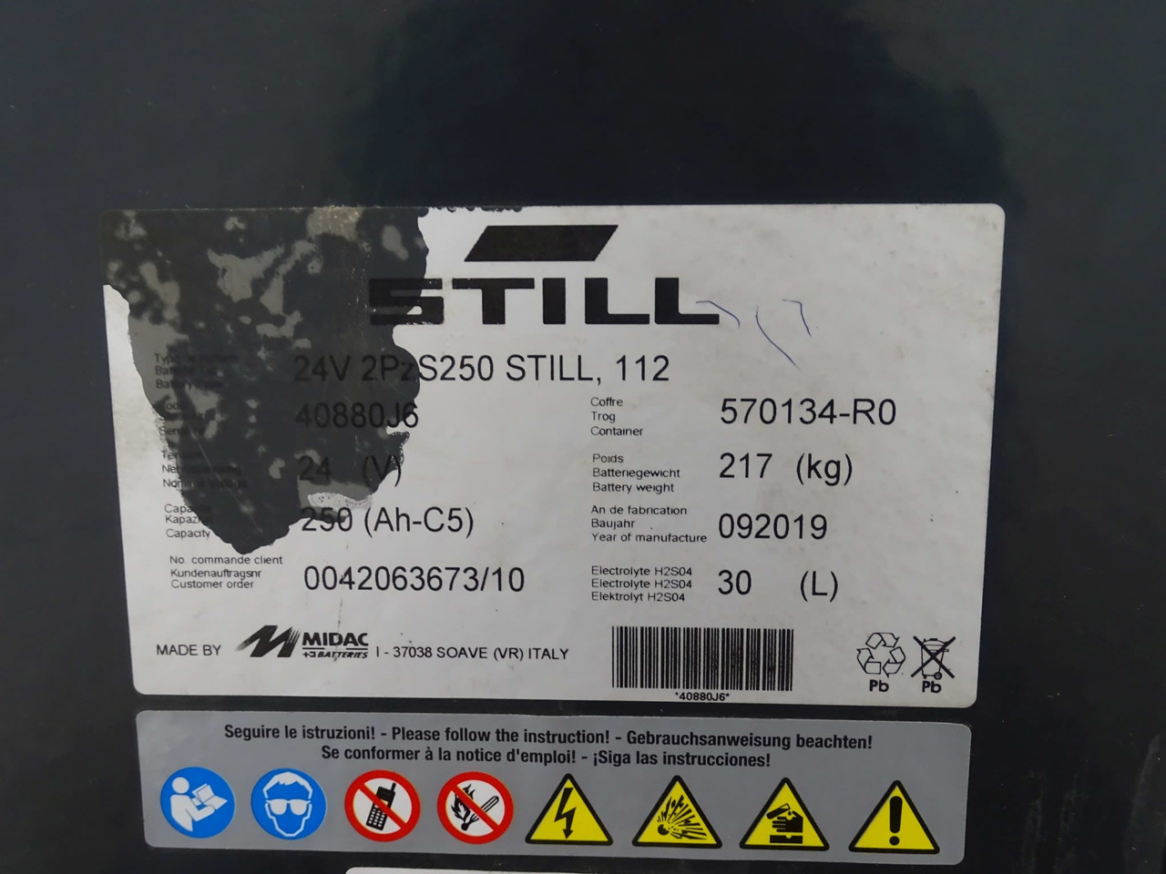 Battery Package - 2 Pcs. - Baterija za Oprema za rukovanje materijalima: slika 2 Battery Package - 2 Pcs. - Baterija za Oprema za rukovanje materijalima: slika 2