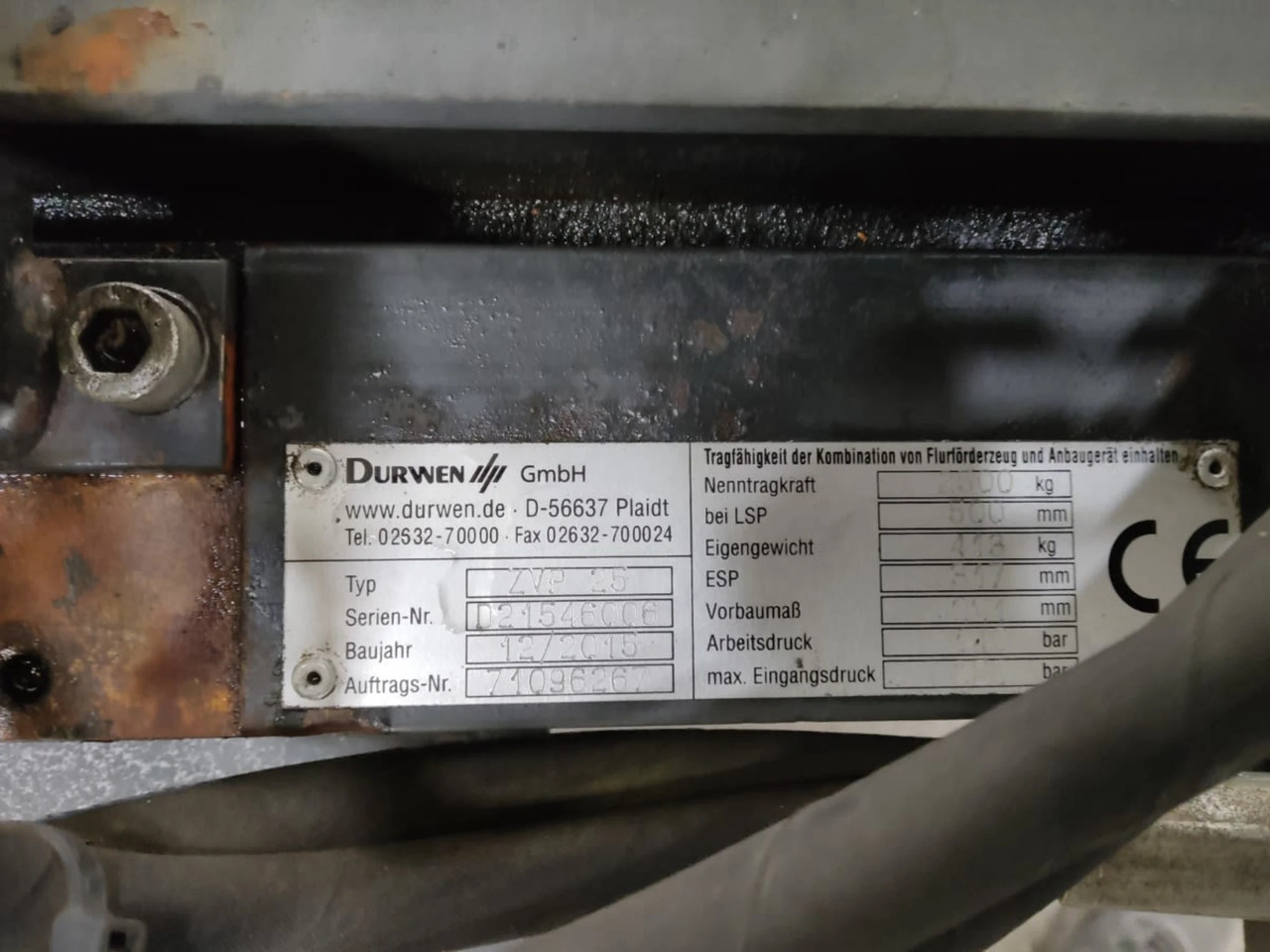 Durwen ZVP25 - Dodatak za Oprema za rukovanje materijalima: slika 2 Durwen ZVP25 - Dodatak za Oprema za rukovanje materijalima: slika 2