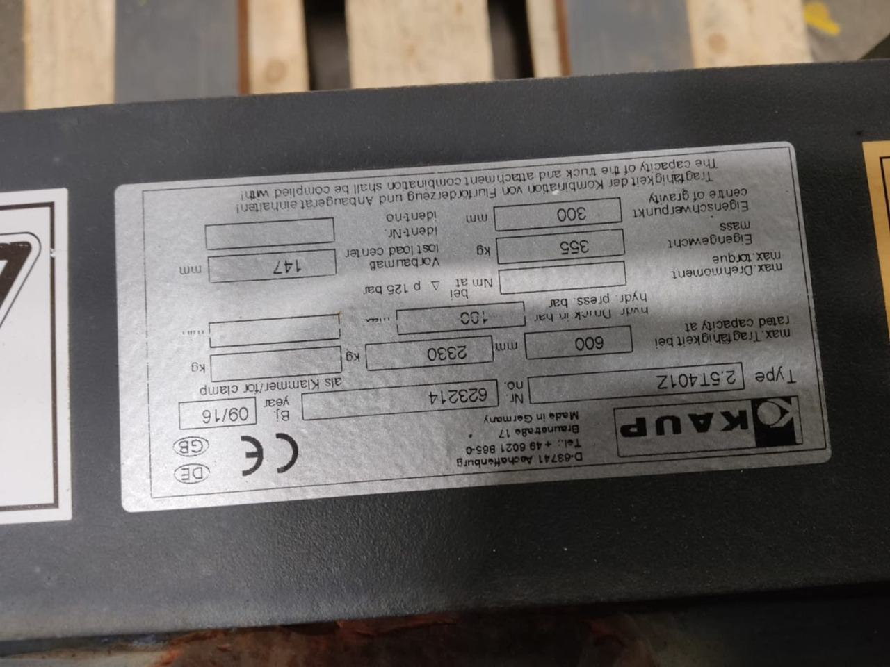 Kaup 2.5T4017 - Dodatak za Oprema za rukovanje materijalima: slika 2 Kaup 2.5T4017 - Dodatak za Oprema za rukovanje materijalima: slika 2