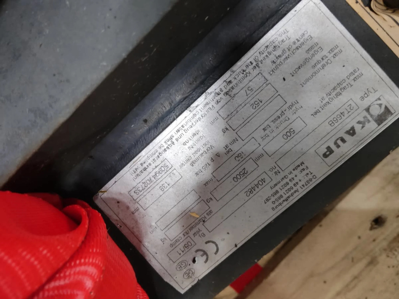Kaup 2T466B - Dodatak za Oprema za rukovanje materijalima: slika 2 Kaup 2T466B - Dodatak za Oprema za rukovanje materijalima: slika 2