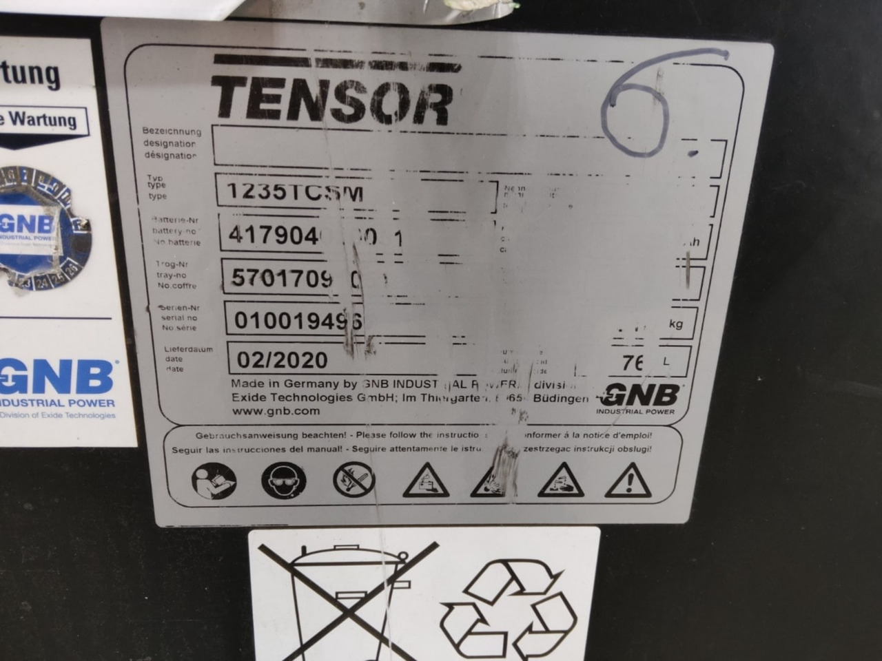 GNB Battery 48V 640Ah - Baterija za Oprema za rukovanje materijalima: slika 2 GNB Battery 48V 640Ah - Baterija za Oprema za rukovanje materijalima: slika 2