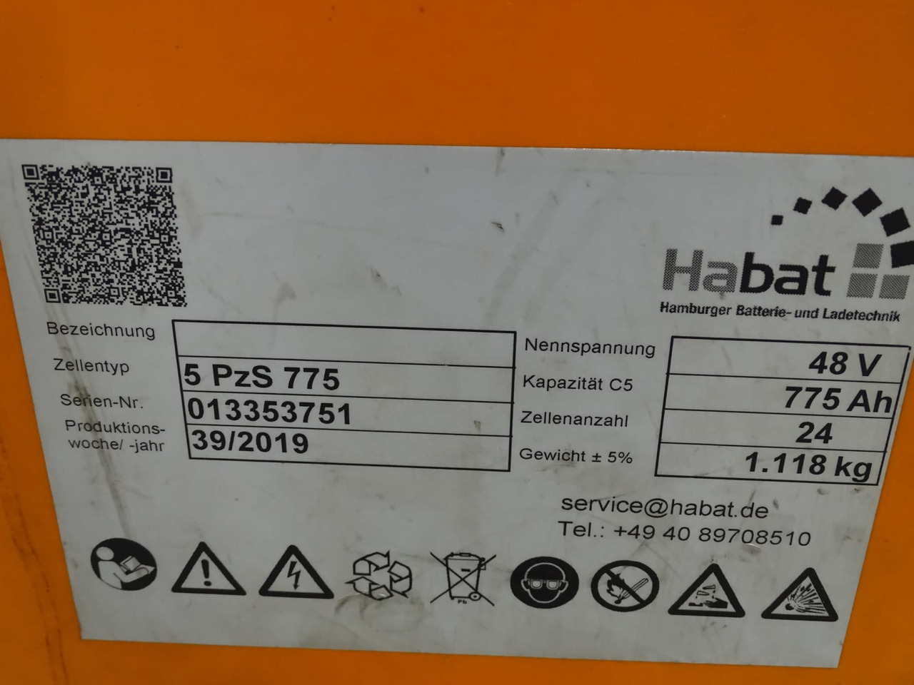 Habat 48V 775Ah - Baterija za Oprema za rukovanje materijalima: slika 2 Habat 48V 775Ah - Baterija za Oprema za rukovanje materijalima: slika 2