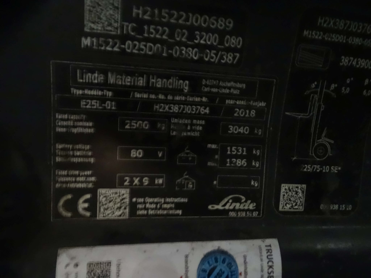 Linde E25L-01 - Električni viljuškar: slika 2 Linde E25L-01 - Električni viljuškar: slika 2