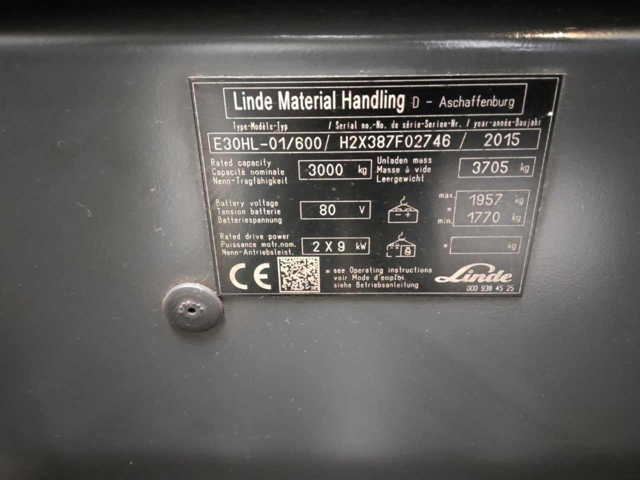 Linde E30HL-01/600 - Električni viljuškar: slika 2 Linde E30HL-01/600 - Električni viljuškar: slika 2