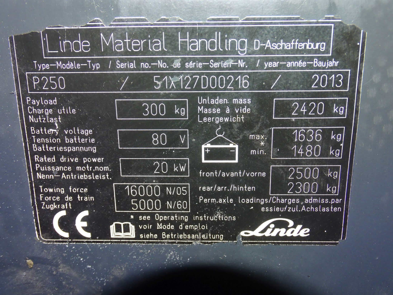 Linde P250 - Vučno vozilo: slika 2 Linde P250 - Vučno vozilo: slika 2