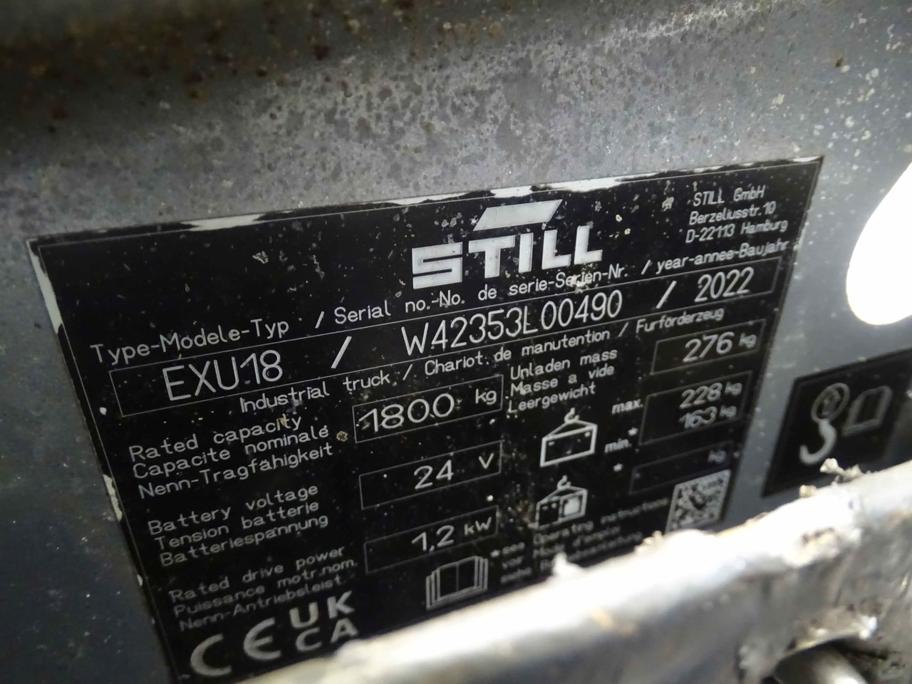 STILL EXU18 - Kolica za palete: slika 2 STILL EXU18 - Kolica za palete: slika 2