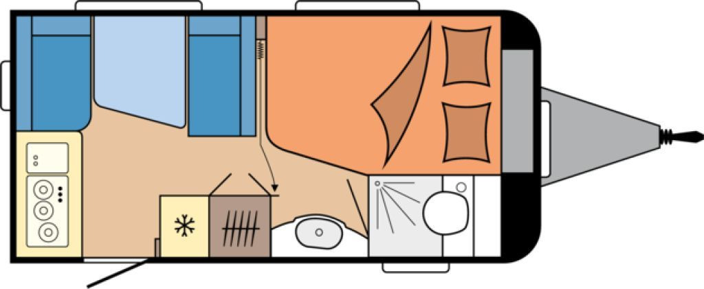 Hobby De Luxe 400 SFe 1500kg., Fahrradträger - Kamp prikolica: slika 2 Hobby De Luxe 400 SFe 1500kg., Fahrradträger - Kamp prikolica: slika 2