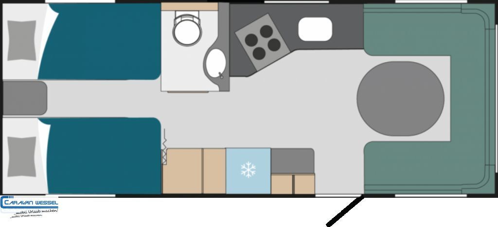 Polar Polar 620 SA Edition Einzelbetten Modell 2023 - Kamp prikolica: slika 2 Polar Polar 620 SA Edition Einzelbetten Modell 2023 - Kamp prikolica: slika 2