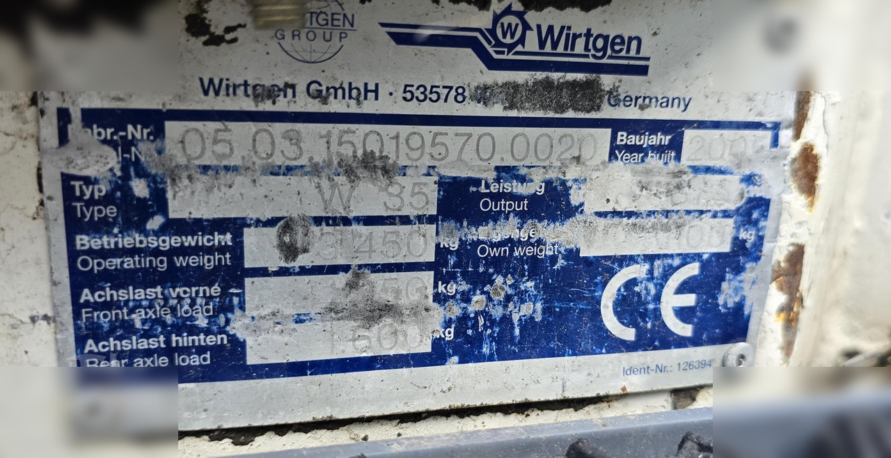 2005 WIRTGEN W35DC - Hladni planer: slika 2 2005 WIRTGEN W35DC - Hladni planer: slika 2