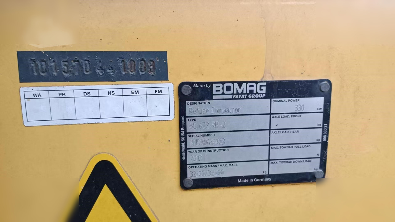 2012 BOMAG BC672RB-2 - Kompaktor: slika 5 2012 BOMAG BC672RB-2 - Kompaktor: slika 5