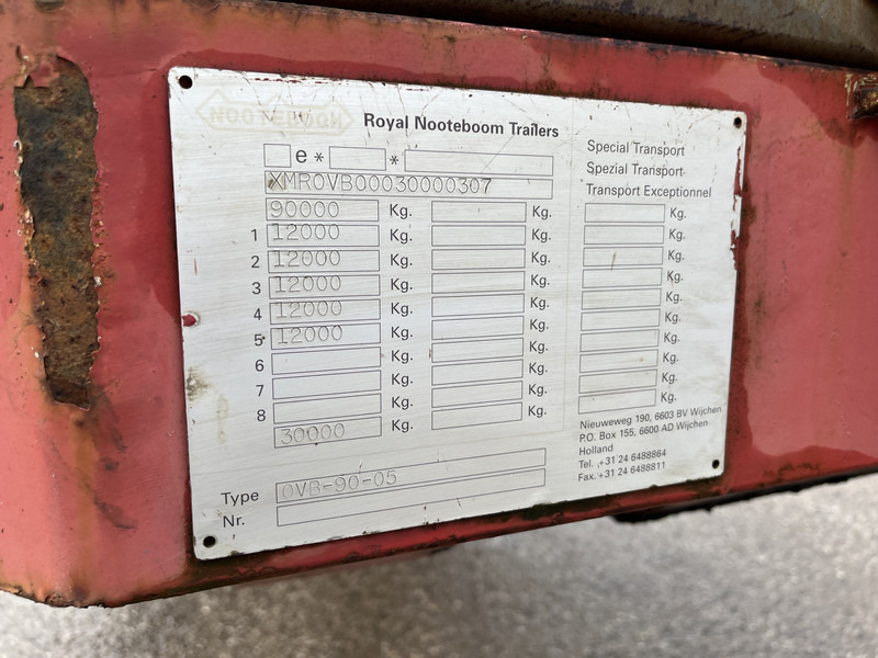 Nooteboom OVB-90-05 / 5 axle 12 Ton Hydraulic / BPW Drum / Ballast Trailer - Plato poluprikolica: slika 5 Nooteboom OVB-90-05 / 5 axle 12 Ton Hydraulic / BPW Drum / Ballast Trailer - Plato poluprikolica: slika 5
