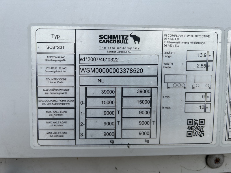 Poluprikolica sa ceradom Schmitz Cargobull SCB S3T / Schuifzeil / Kooi Aap / Lift + Stuuras / APK 05-26: slika 17 Poluprikolica sa ceradom Schmitz Cargobull SCB S3T / Schuifzeil / Kooi Aap / Lift + Stuuras / APK 05-26: slika 17